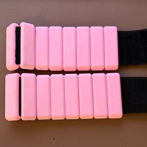 Pink and Black Weighted Wristbands 2lb
